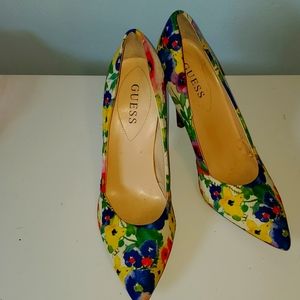 Guess Floral Print Heel